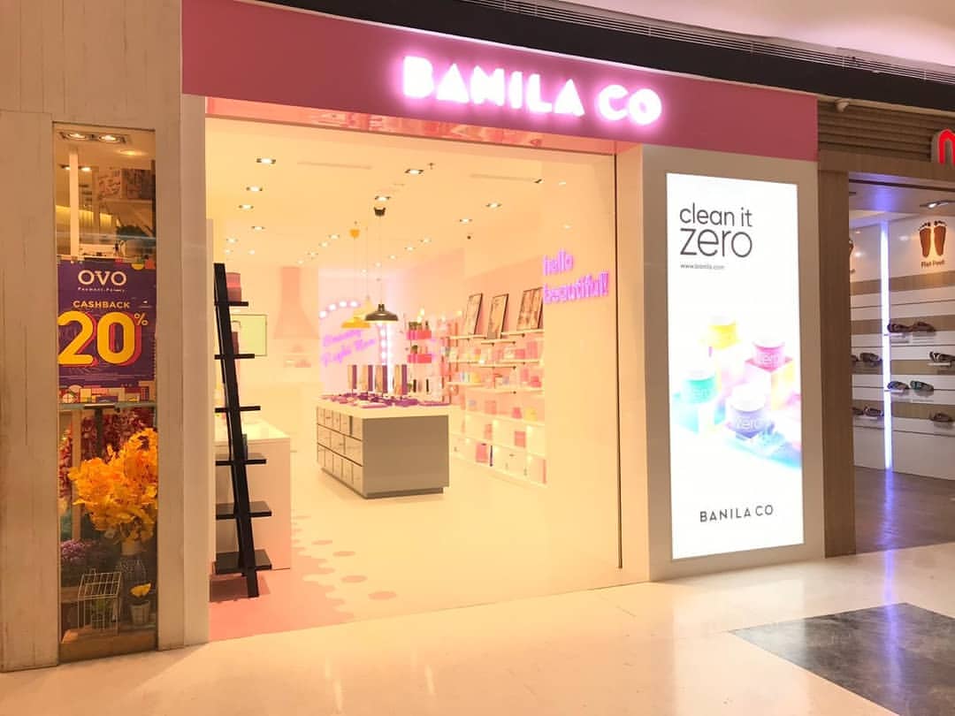 Banila Co shop front in lippo mall puri st. moritz